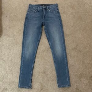 Banana Republic Premium Mid-Rise Skinny Jeans with Slit leg opening Size 25
